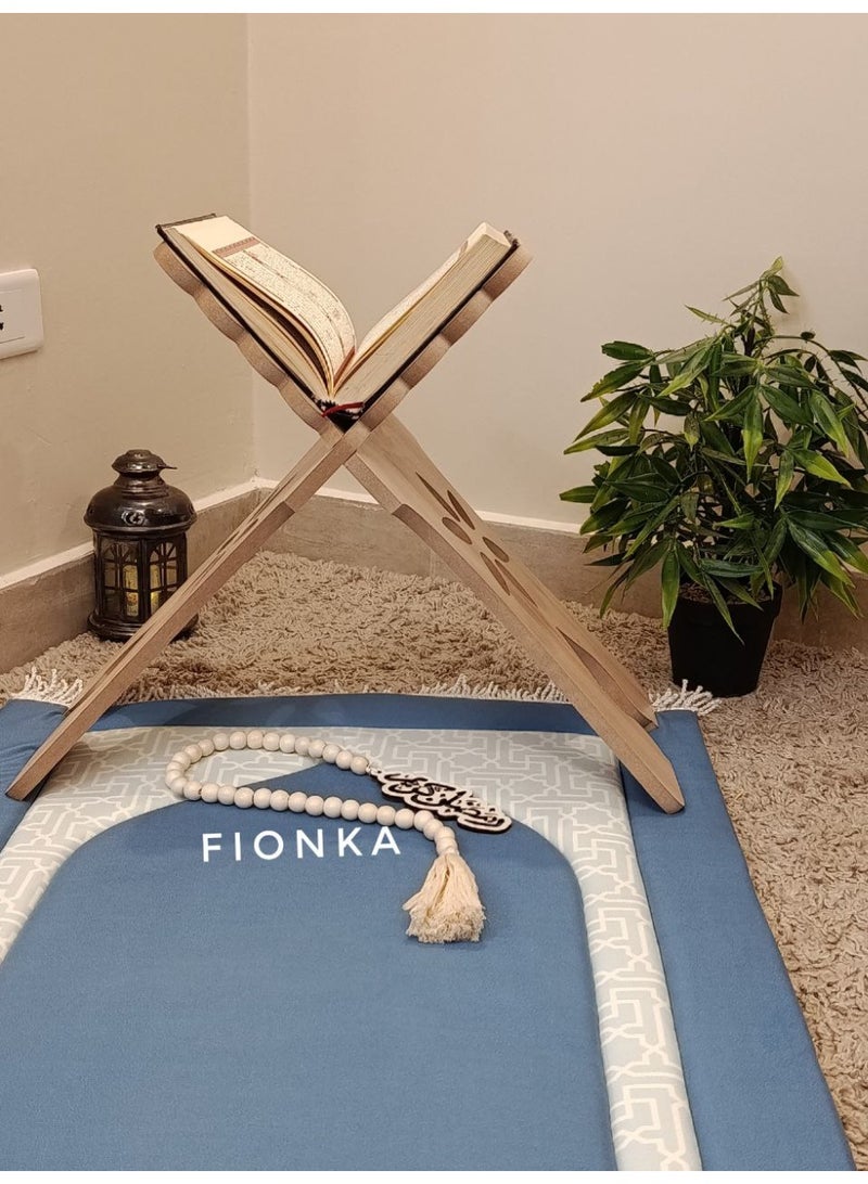 Homera Elegant Wooden Quran Stand for Prayer Corner Reading Comfort Durable Luxury Base Holder 45 cm Height Premium Craftsmanship for Home and Mosque Use - Image 5